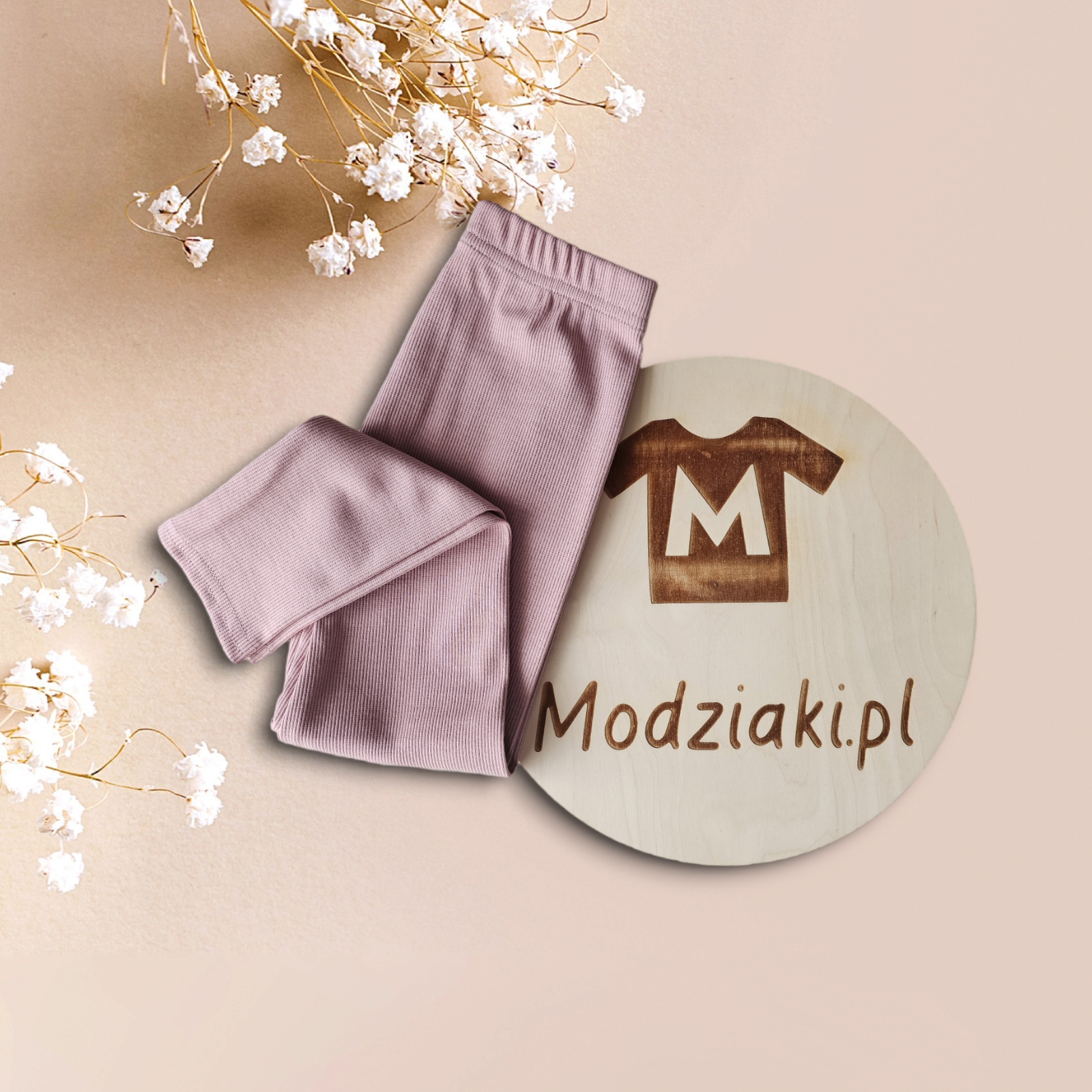 Leginsy z prążka - 2 kolory - obrazek 2